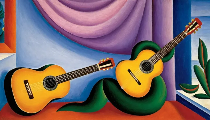 Guitar, by Tarsila do Amaral