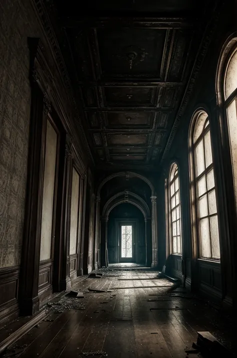 A thick, swirling mist cloaked the abandoned mansion, shrouding its decaying structure in an eerie gloom. The once grand entrance now stood ajar, revealing a darkness that seemed to pulse with a life of its own. As you stepped inside, the air turned frigid...