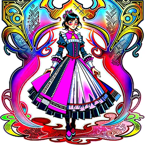 Arafe in a pink and black dress and hat, Takanobu Fujiwara(Takanobu Fujiwara)Digital rendering inspired by, pixiv, rococo, Victoria Gothic Lolita Fashion, Lolita Style, Rococo Queen (Rococo Queen) (Rococo Queen (Rococo Queen)), gothic maiden anime boy. roc...