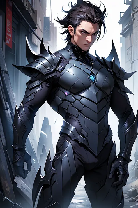 ((Masterpiece, Highest quality)), Detailed face, character design sheet， full bodyesbian, Full of details, frontal body view, back body view, Highly detailed, Depth, Many parts, "Concept art of a male teleporting assassin named Nyx. He has sharp, intense e...