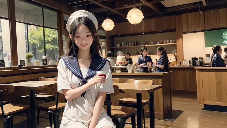 
(((((((Junior high school girl in sailor suit)))))))
(((((お洒落でcuteInside the Starbucks store)))))
8K、RAW Photos、Highest quality、Super detailed、Super Resolution、Ultra HD、8K壁紙、Amazing details



(((((((Inside the Starbucks store)))))))、((((((Sit down and ea...