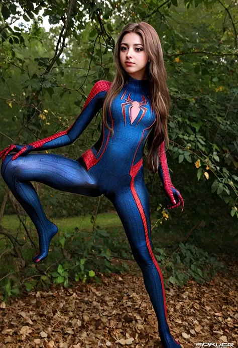 Realistic girl spider suit