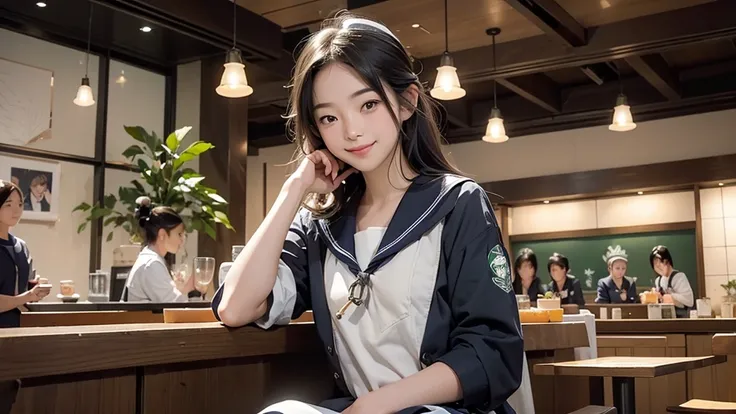 
(((((((Junior high school girl in sailor suit)))))))
(((((お洒落でcuteInside the Starbucks store)))))
8K、RAW Photos、Highest quality、Super detailed、Super Resolution、Ultra HD、8K壁紙、Amazing details



(((((((Inside the Starbucks store)))))))、((((((Sit down and ea...