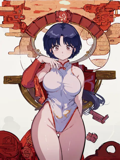 1girl, solo,((toddler)), (little female ,10yo,wide hip:1.3),gigantic breasts, oppai,((sagging breasts:1.3,breasts apart:1.3,hanging breasts:1.3)),
(short, , chibi:1.2), nsfw,revealing chinese ,china dress, (fusion of chinese_dress and highleg leotard:1.5),...