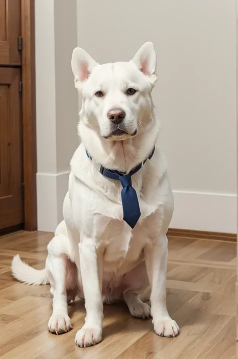 White collar dog