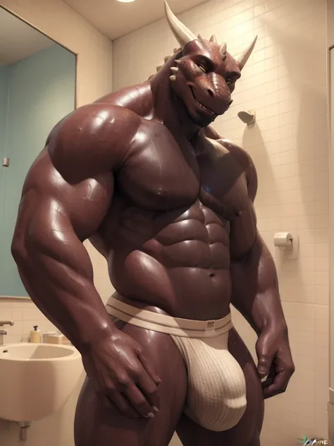 uploaded on e621.net, (best quality, masterpiece, highres, HD, 16k, textured skin)+, (ultra realism shading, photorealistic)+++, anthro, (dragon)+, (light brown skin)++, (beige pectorial muscles, beige abs)++, big muscles, beefy, male focus, male, gay, han...