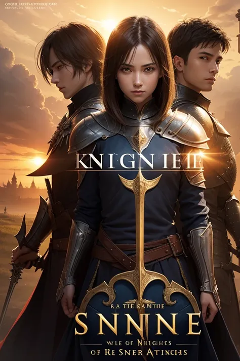 Create an image for a book cover with the title The Knights of Sonne 