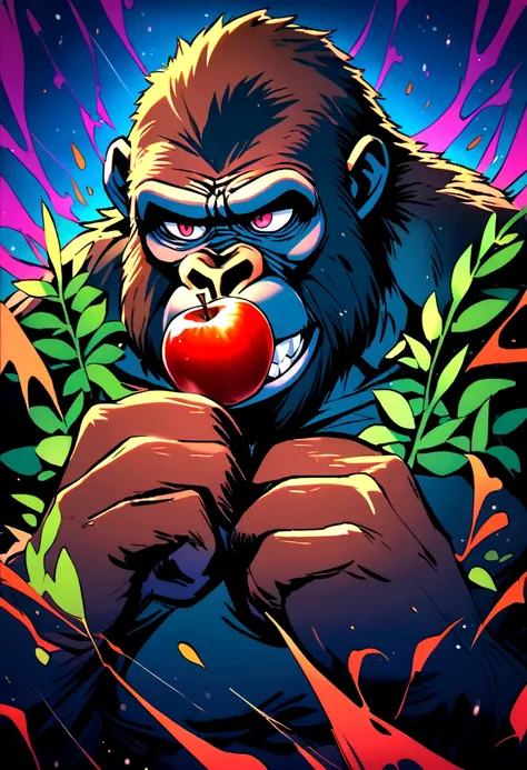 gorilla eat apple