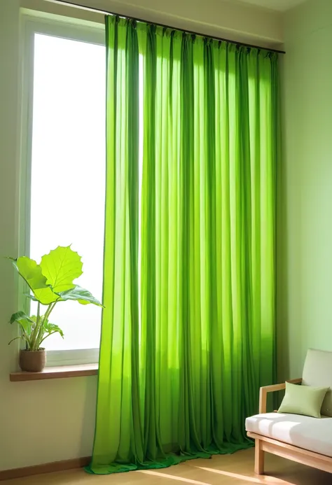 Green curtain made from bitter melon