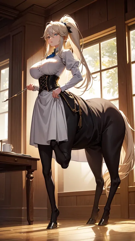 centaur animado.1 girl. girl. centaur girl. half human. monster girl. centaur. the girl is a horse. rubio. wide. hair ornament. Her hair is tied up in a high ponytail... Blue eyes. pretty eyes. Perfect eyes. expressive eyes. ideal face. Face about to sneez...