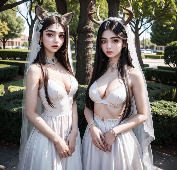 18 years old, 16 years old, 19 years old girl, pale skin persian girl, 2 female models 4 years old, Long Straight Hair, Big Breasts, She is about 20 years old, She is about 20 years old, deer bride, sexy looking at the camera