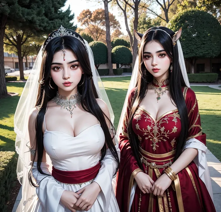 18 years old, 16 years old, 19 years old girl, pale skin persian girl, 2 female models 4 years old, Long Straight Hair, Big Breasts, She is about 20 years old, She is about 20 years old, deer bride, sexy looking at the camera