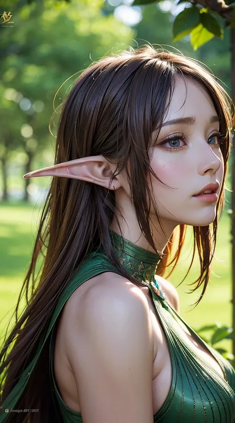 (((masterpiece))), Highest quality, Depicting a group of beautiful female elves、Highly detailed gouache style painting portrait, Smooth Shadows, Ultra-realistic textures, 8K, Highest quality, Characteristics of realistic manga, Stylized illustration, Smoot...