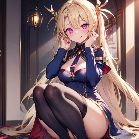 (masterpiece),(Highest quality),(Super detailed),(Best illustrations),(Best Shadow),(Absurd),(Detailed Background),(so beautiful)Bradamante, 16K, 8K, 4K,(Best Shadow), (so beautiful), One person, alone, , , , (detailed beautiful eyes), Big Breasts, Blonde,...