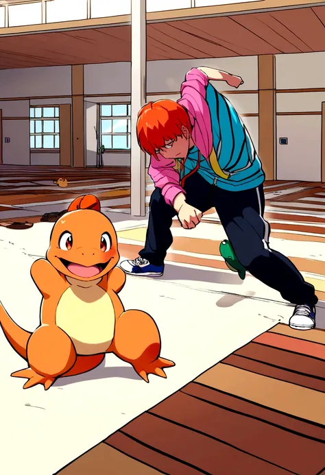 charmander, gymnasium, struggle