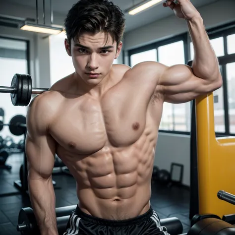  young man at the gym 