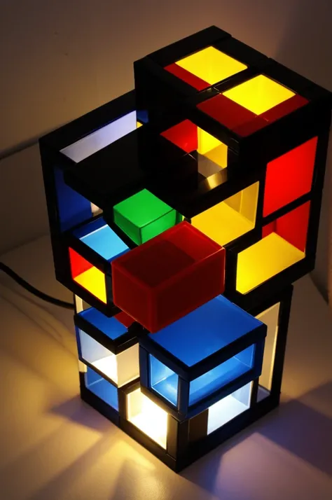 Cube lamp that assembles like Lego 