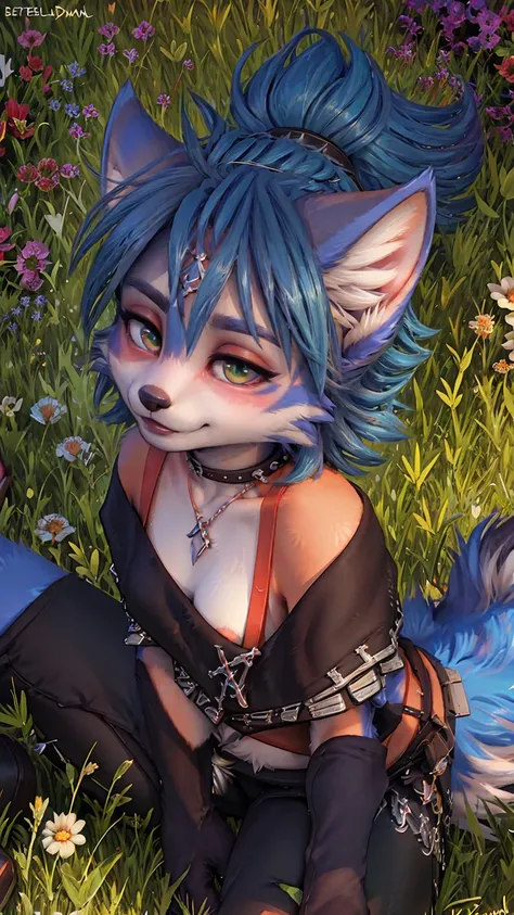 a beautiful and detailed (sweet portrait) wa ((krystal)), star fox krystal, sslim, lovable, green eyes, medium breasts, (((long ...