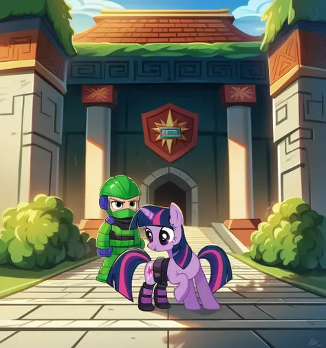 ((High Quality)) (( Perfect Lego autonomy)) Masterpiece, Twilight Sparkle and Lloyd, 1 girl and 1 boy only, Twilight Sparkle is wearing a purple Ninja suit While Lloyd is wearing his green Ninja suit, Twilight Sparkle and Lloyd Lego Ninjago, Twilight Spark...