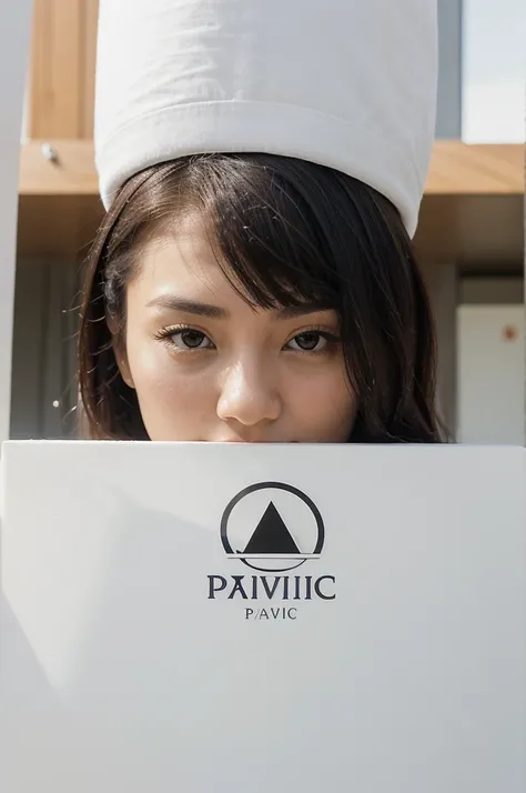 *The photo shows a logo design with the text "PAIVIC" in an elegant and modern font, accompanied by curved and geometric lines that create a harmonious and unique design.* *Tomiko carefully observes the details of the logo and evaluates if it meets her exp...