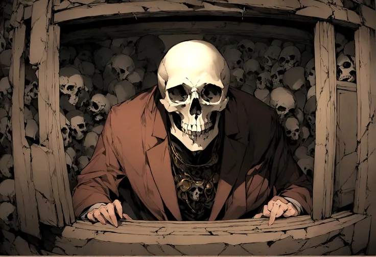 Create a high-quality, high-resolution image of an evil skull day trader sitting in front of a computer making a trade. In the image, include the text: "Eder Santo Professional trader investments".
