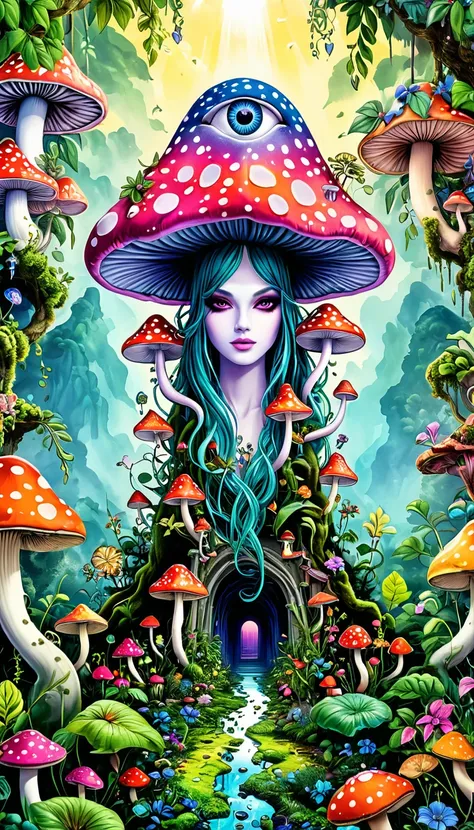 Psychedelic，mystery，psychedelics，The third eye psychedelic trance，music，mushroom，jungle