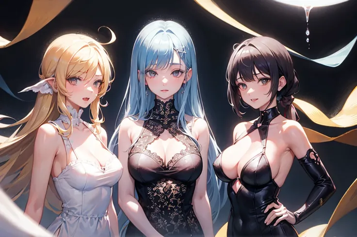 million+girls, group shot, extremely detailed,harem,(detailed drooping eyes:1.3)