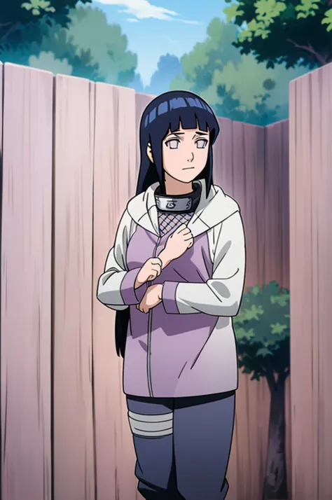 Young Hinata hyuga, nude, showing her 