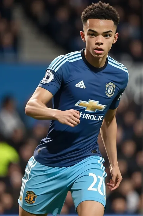 Mason Greenwood, Manchester United player, dressed in the Olympique Marseille shirt