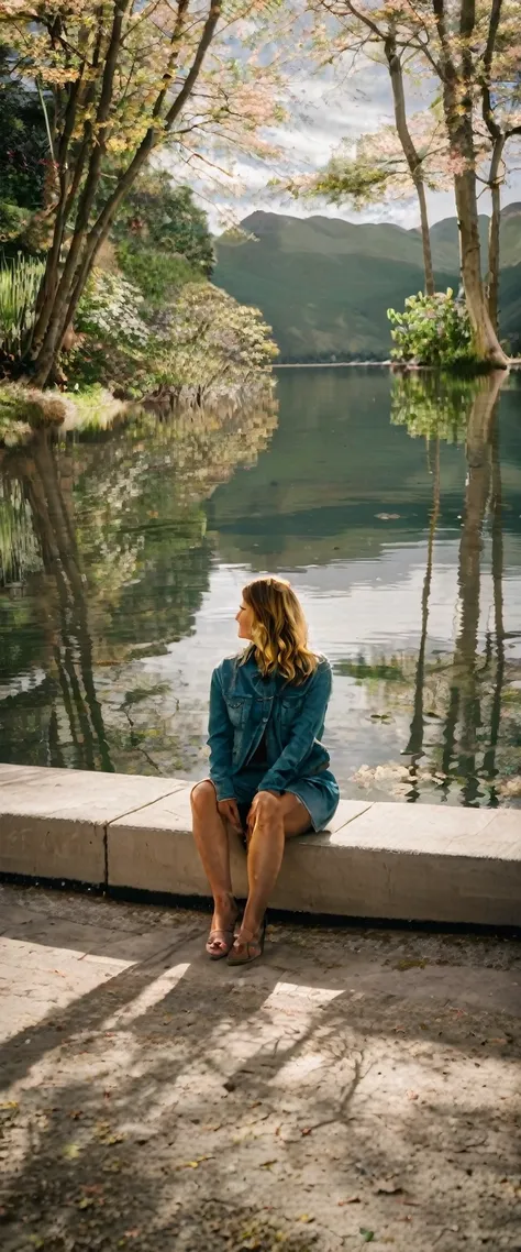 woman sitting reflecting