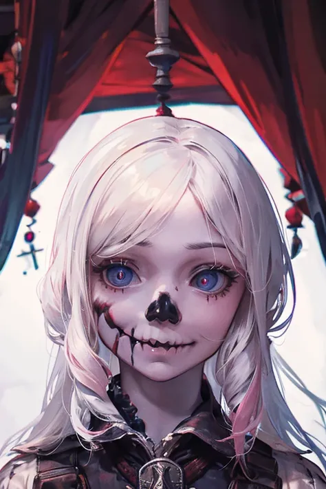 The Centered Portrait Of Cannibalism Skeleton Woman From Bloodborne.