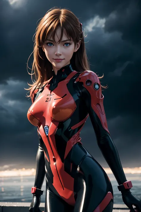 Evangelion,Asuka Langley,blue eyes,Plug Suit,Bodysuits,Interface Headset,赤いBodysuits,Ultra HD,super high quality,masterpiece,Digital SLR,Photorealistic,Detailed details,Vivid details,Depicted in detail,A detailed face,Detailed details,Super Detail,Realisti...