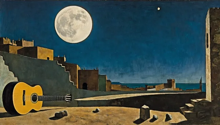 Guitar, by Candido Portinari ( moon in the background)