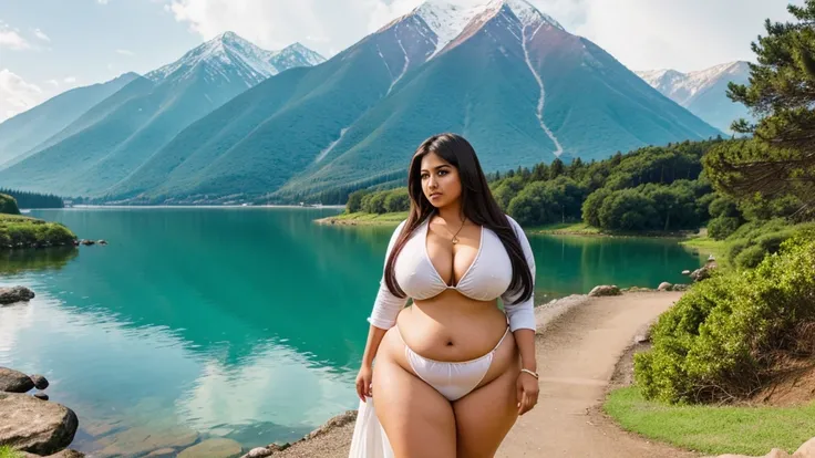 Desi BBW thicc bhabi in beautiful scenery 