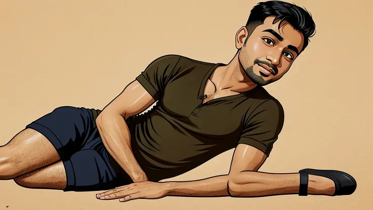 Cartoon image of a man holding Paras Pathyar