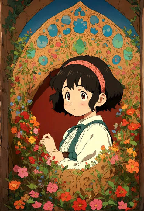 Studio Ghibli-style anime movies, Movie stills, Highest quality, masterpiece, Super intricate details, 8K,Girl