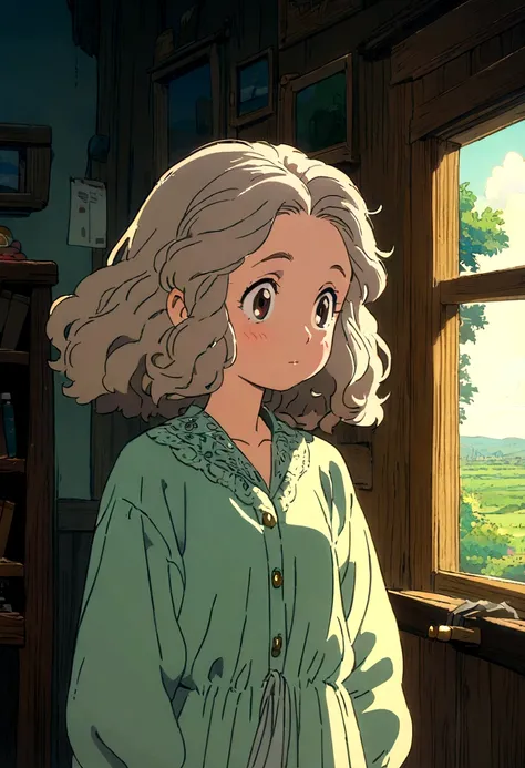 Studio Ghibli-style anime movies, Movie stills, Highest quality, masterpiece, Super intricate details, 8K,Girl