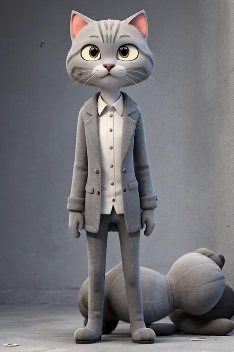 Slender gray CAT