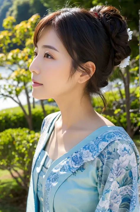 ((Highest quality)), ((masterpiece)), (detailed), Japanese,landscape,Beauty,Mature Woman