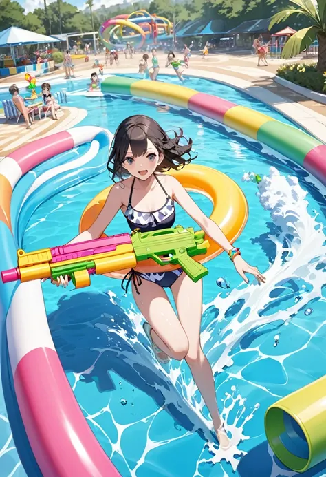 swimsuit，Swimming ring，Water Splash，water park，water gun，swimming pool