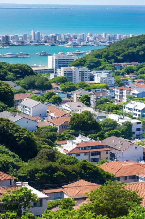 Refreshing、Summer slope、Cityscape with sea view