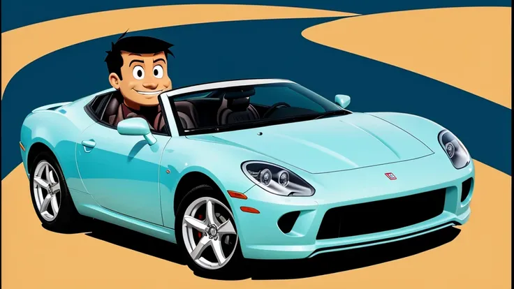 nice car cartoon 