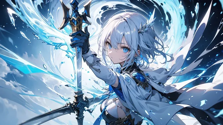 The Ice Swordsman holds Excalibur