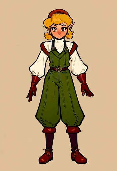 full body, person for the zelda game,Legend of Zelda, the zelda manga, man, zelda character ff, in the style of ian mcque, temmie chang, stylish costume design, romanticized depictions of wilderness, jean-baptiste monge, science academia