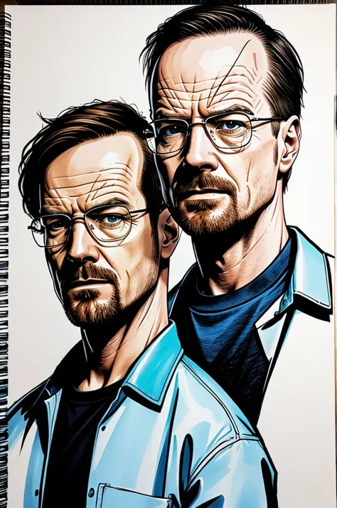 Walter White, Jessie Pinkman and Saul Goodman draw style 