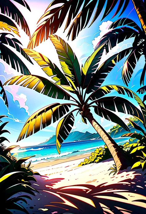 Hawaii、Beach、Palm tree