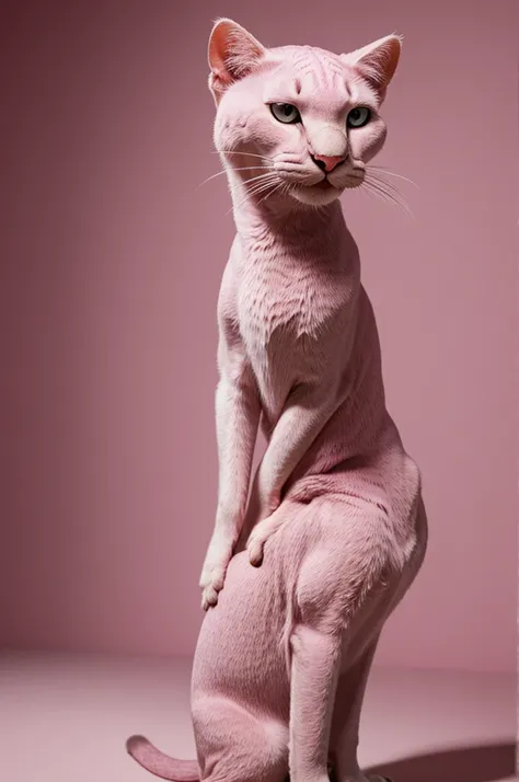 Pink panther with uncovered brain