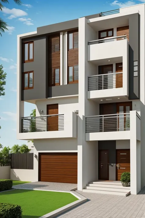 A 3 door, 2 storey contemporary style apartment 