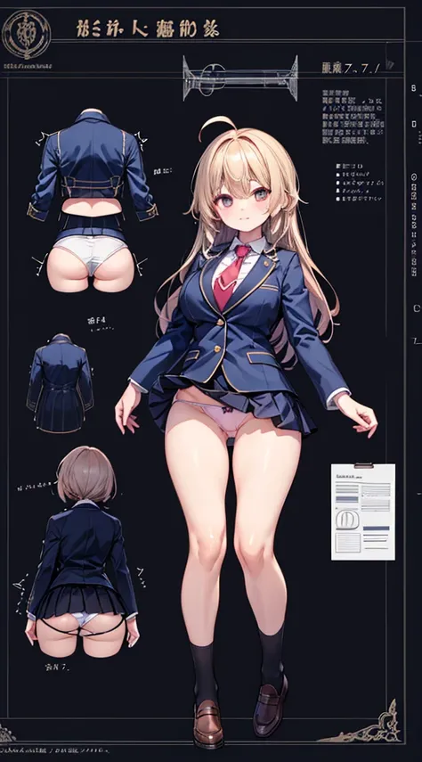 girl, alone, whole body, From head to toe, Are standing, (Huge_chest:1.3),

Character design sheet, Character Reference Sheet, 設計図のSchematic, Drafting, Blueprint, Schematic,
((Character design sheet:1.7, Character Reference Sheet:1.7,)),

anime/cartoon cha...