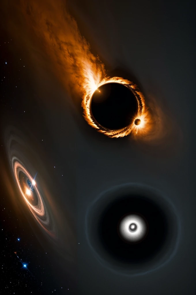 Compare a black hole and a white hole